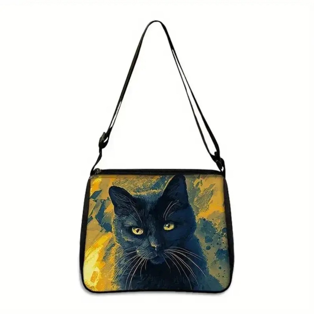 New Cat Printed Shoulder Bag